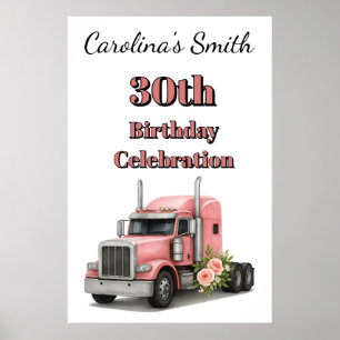 Poster Reine de la route Anniversaire Femme conducteur de