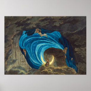 Poster Reine de la scène de nuit par Simon Quaglio