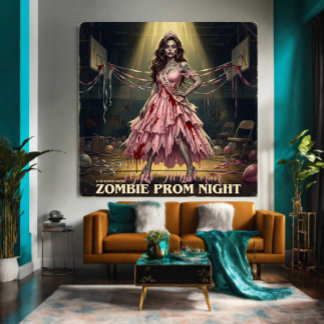 Poster Reine de la soirée de promo zombie vintage