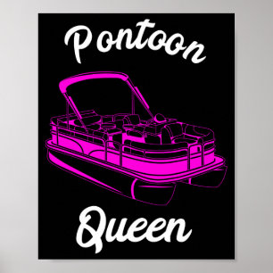 Poster Reine de ponton capitaine de ponton fête de ponton