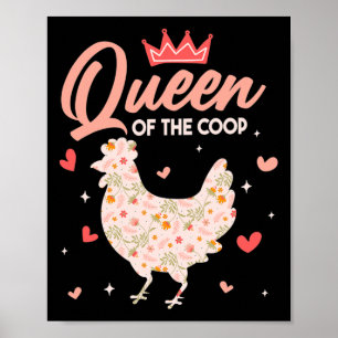 Poster Reine de poulet Poulailler Poule Amoureuse de poul