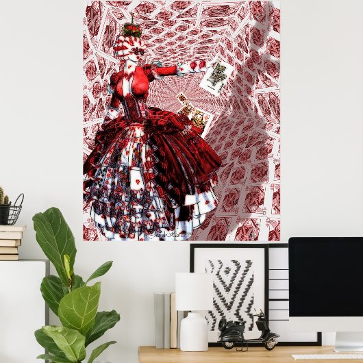 Poster Reine des Coeurs (Alice-in-Wonderland) (Bureau à domicile)
