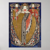 Poster Reine des coeurs par Margaret Macdonald Mackintosh (Devant)