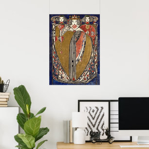 Poster Reine des coeurs par Margaret Macdonald Mackintosh