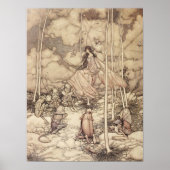 Poster Reine des fées aux tons sépia avec Créature (Devant)