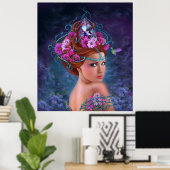 Poster Reine des fleurs (Bureau à domicile)