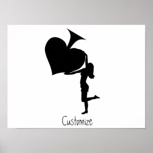 Poster Reine des pique tenant de l'As noir Thunder_Cove