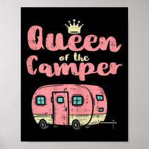 Poster Reine du camping-car Camionnette de camping mignon