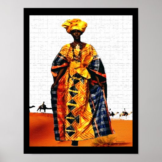 Poster Reine du désert des tribus africaines (Devant)