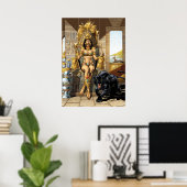Poster Reine égyptienne avec panthère (Bureau à domicile)
