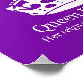 Poster Reine Elizabeth 11 Règne de 70 ans (Coin)