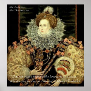 Poster Reine Elizabeth 1 Amour/Honneur Citations d'amour