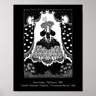 Poster Reine et cupides russes vintages