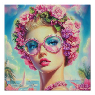 Poster Reine glamour tropicale