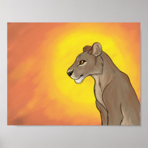 Poster Reine Lioness