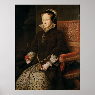 Poster Reine Marie I d'Angleterre Maria Tudor par Antonis
