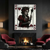 Poster Reine mélancolique de cœur Fantastique sombre goth