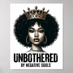 Poster Reine noire africaine américaine imperturbable Sy