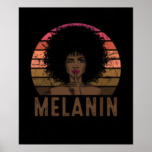 Poster Reine noire Afro Melanin