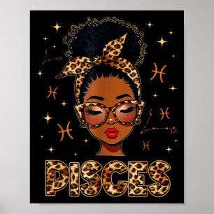 Poster Reine Poissons femmes noires fille afro signe du z