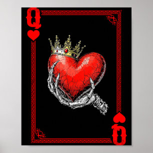 Poster Reine Roi Des Coeurs Carte À Jouer Couple Correspo