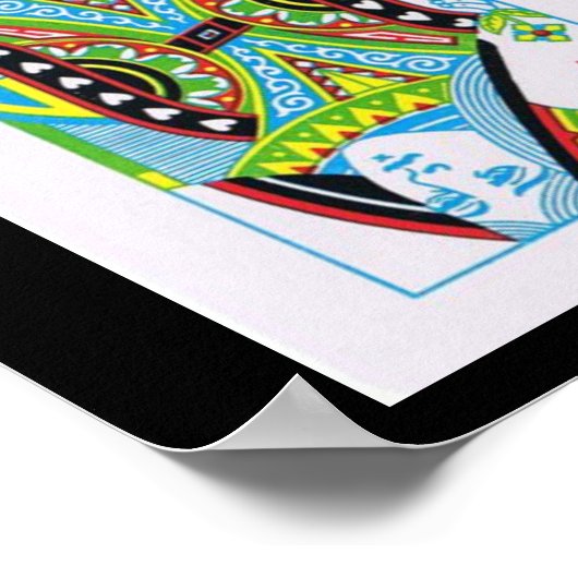 Poster Reine, Roi, Jack des Coeurs (Coin)