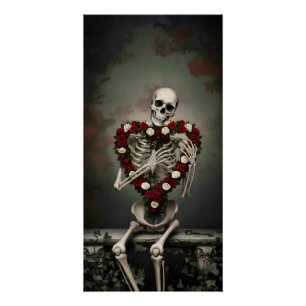 Poster Reine Rose Gothique – Art Romantique Sombre