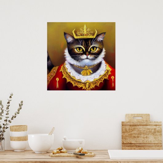 Poster Reine victorienne du chat (Cuisine)