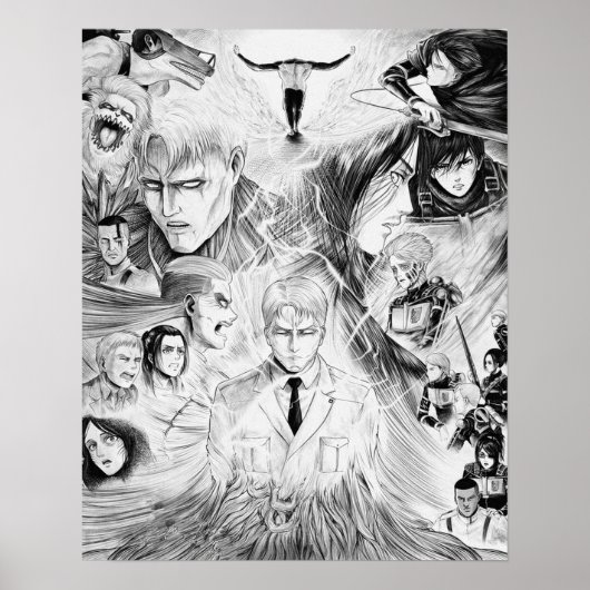 Poster Reiner Braun Armé Titan Shingeki no Kyojin (Devant)