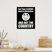 Poster Réinstallez Vos Horloges En Novembre Pas Dans Le P (Cuisine)