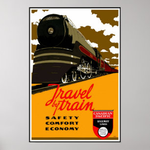 Poster reizen per trein in Canada 2