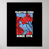Poster Rejetant les rois depuis 1776 Pas de rois en Améri (Devant)