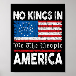 Poster Rejeter Aucun Rois En Amérique 1776 Résiste À La P