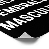 Poster Rejeter la modernité Embrasser la masculinité (Coin)