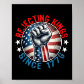 Poster Rejeter Les Rois Depuis 1776 Conception De Poignée (Devant)