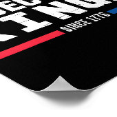 Poster Rejeter les rois depuis 1776 drapeau américain Usa (Coin)