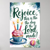 Poster Rejoice, C'est le jour Christian Nursery Wall Art (Devant)