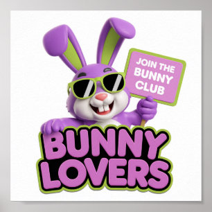 Poster Rejoignez Bunny Lovers Club : Amusants