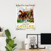 Poster Rejoignez la cavalerie 1920 (Bureau à domicile)