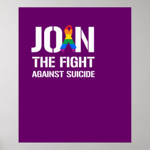 Poster Rejoignez la lutte contre le suicide LGBT