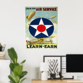 Poster Rejoignez le service aérien (Bureau à domicile)