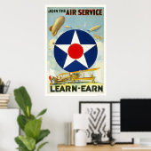 Poster Rejoignez le service aérien (Bureau à domicile)