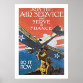 Poster Rejoignez le service aérien (Devant)