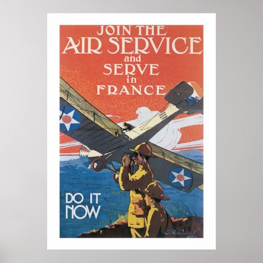 Poster Rejoignez le service aérien (Devant)