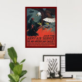 Poster Rejoignez le Service aérien de l'Armée de terre (Bureau à domicile)