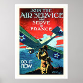 Poster Rejoignez le service aérien et Serve en France (US (Devant)