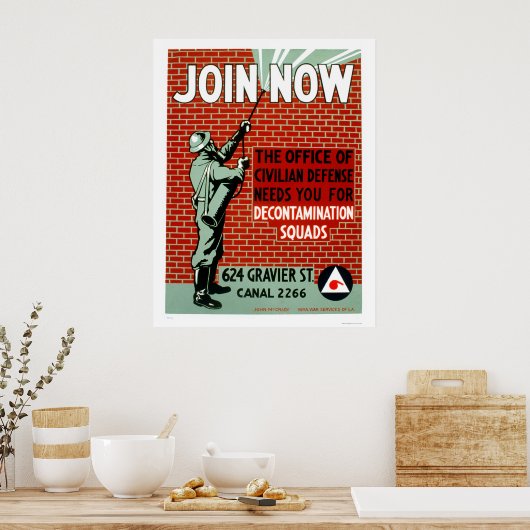 Poster Rejoignez les équipes de décontamination de la déf (Cuisine)