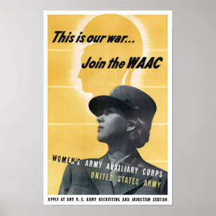 Poster Rejoignez l'WAAC — 2ÈME GUERRE MONDIALE