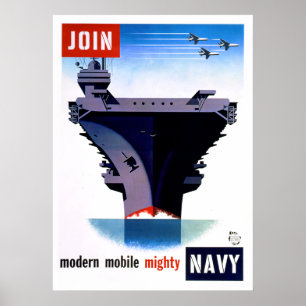 Poster Rejoignez Modern Mobile Mighty Navy - Rejoignez la