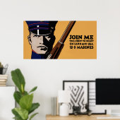 Poster Rejoignez-moi ~ US Marines (Bureau à domicile)